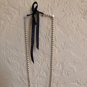 J. Crew Jewelry - J Crew Pearl Necklace with Satin Tie J. Crew Jewelry - J Crew Pearl Necklace with Satin Tie